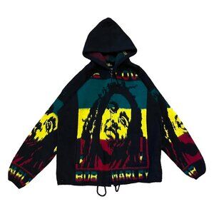 Vintage Bob Marley Tejidos Ruminahui Sweater Jacket Mens Large Wool One Love